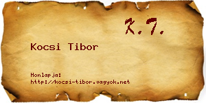 Kocsi Tibor névjegykártya
