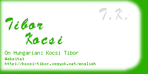 tibor kocsi business card